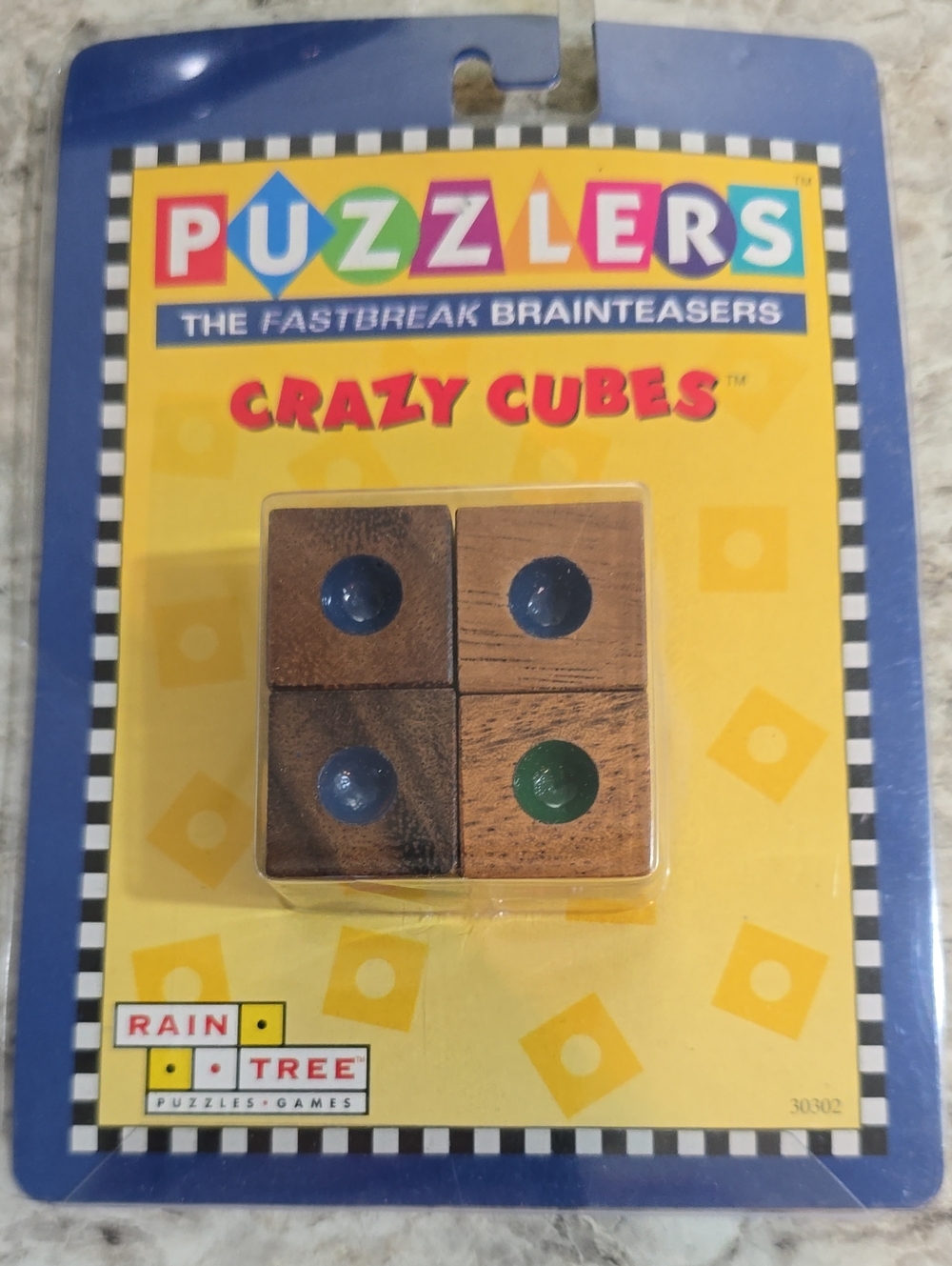 Puzzlers Crazy Cubes Wooden Brain Teaser